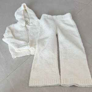 Skims kids Cozy Cream Fleece Hoodie and Pants Set